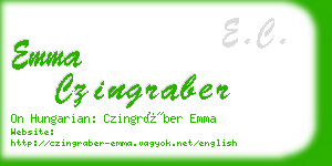 emma czingraber business card